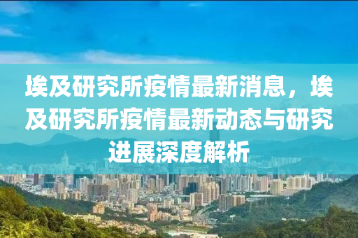 埃及研究所疫情最新消息，埃及研究所疫情最新動態(tài)與研究進(jìn)展深度解析