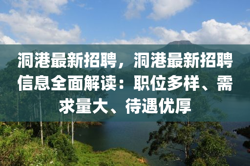 洞港最新招聘，洞港最新招聘信息全面解讀：職位多樣、需求量大、待遇優(yōu)厚