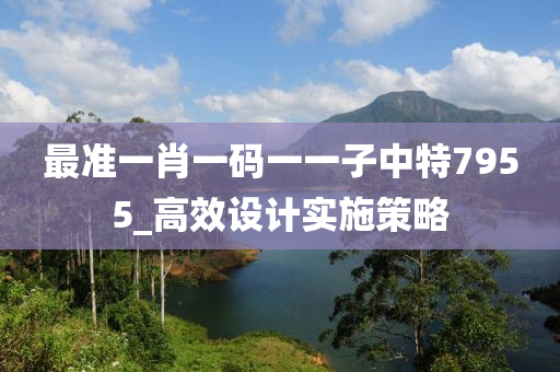 最準(zhǔn)一肖一碼一一子中特7955_高效設(shè)計(jì)實(shí)施策略