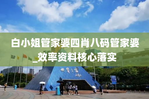 白小姐管家婆四肖八碼管家婆_效率資料核心落實