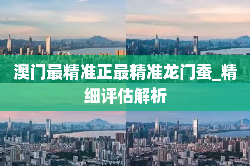 澳門最精準正最精準龍門蠶_精細評估解析