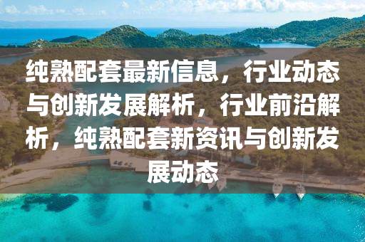 純熟配套最新信息，行業(yè)動(dòng)態(tài)與創(chuàng)新發(fā)展解析，行業(yè)前沿解析，純熟配套新資訊與創(chuàng)新發(fā)展動(dòng)態(tài)