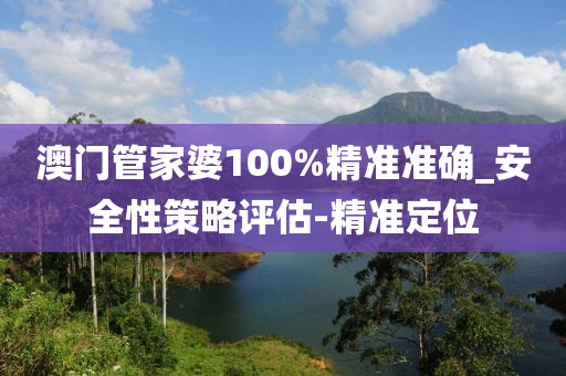 澳門管家婆100%精準(zhǔn)準(zhǔn)確_安全性策略評(píng)估-精準(zhǔn)定位