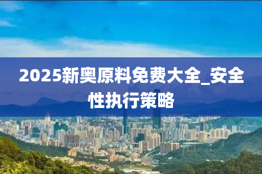 2025新奧原料免費(fèi)大全_安全性執(zhí)行策略