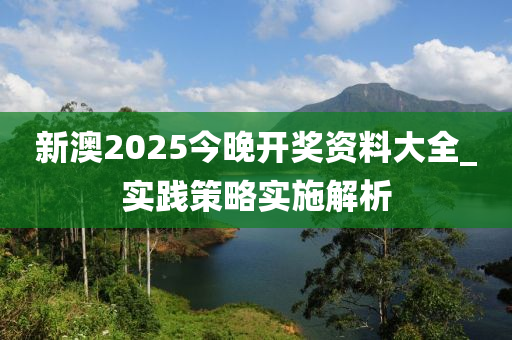 新澳2025今晚開獎資料大全_實踐策略實施解析