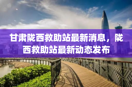 甘肅隴西救助站最新消息，隴西救助站最新動態(tài)發(fā)布