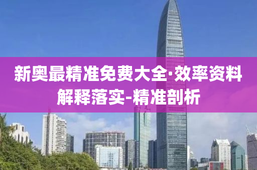 新奧最精準(zhǔn)免費(fèi)大全·效率資料解釋落實(shí)-精準(zhǔn)剖析