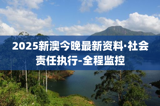 2025新澳今晚最新資料·社會責任執(zhí)行-全程監(jiān)控