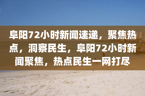 阜陽72小時新聞速遞，聚焦熱點，洞察民生，阜陽72小時新聞聚焦，熱點民生一網(wǎng)打盡