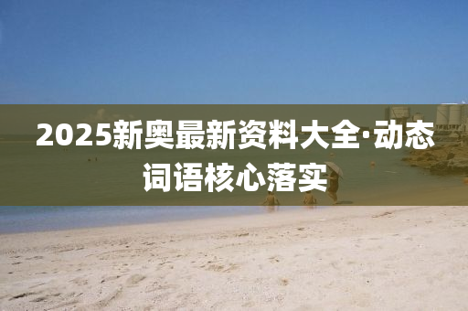 2025新奧最新資料大全·動態(tài)詞語核心落實