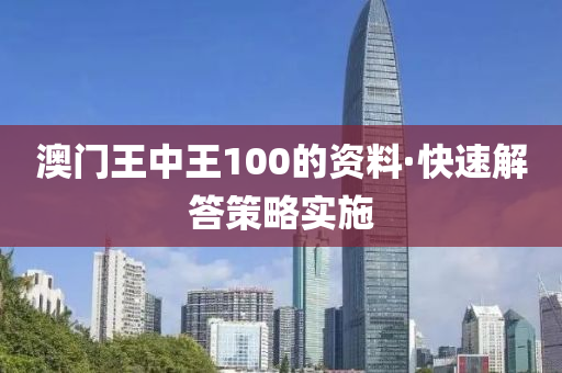 澳門王中王100的資料·快速解答策略實(shí)施