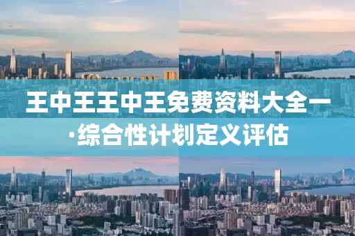王中王王中王免費(fèi)資料大全一·綜合性計(jì)劃定義評(píng)估