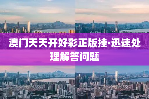 澳門天天開好彩正版掛·迅速處理解答問題