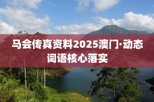 馬會(huì)傳真資料2025澳門·動(dòng)態(tài)詞語核心落實(shí)