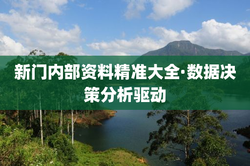 新門內(nèi)部資料精準(zhǔn)大全·數(shù)據(jù)決策分析驅(qū)動(dòng)