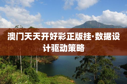 澳門天天開(kāi)好彩正版掛·數(shù)據(jù)設(shè)計(jì)驅(qū)動(dòng)策略