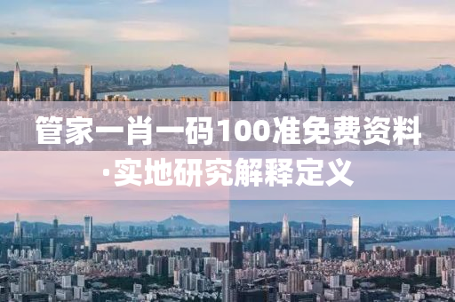 管家一肖一碼100準免費資料·實地研究解釋定義