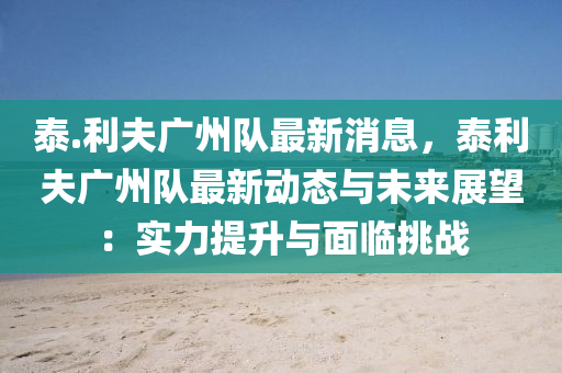 泰.利夫廣州隊(duì)最新消息，泰利夫廣州隊(duì)最新動(dòng)態(tài)與未來展望：實(shí)力提升與面臨挑戰(zhàn)