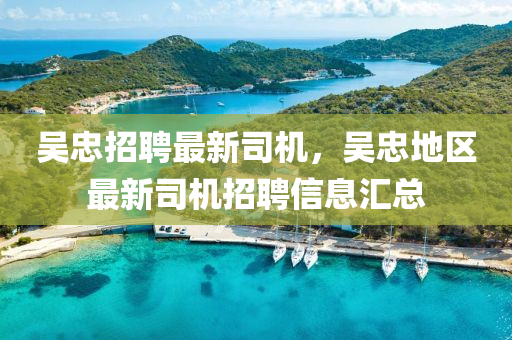 吳忠招聘最新司機，吳忠地區(qū)最新司機招聘信息匯總