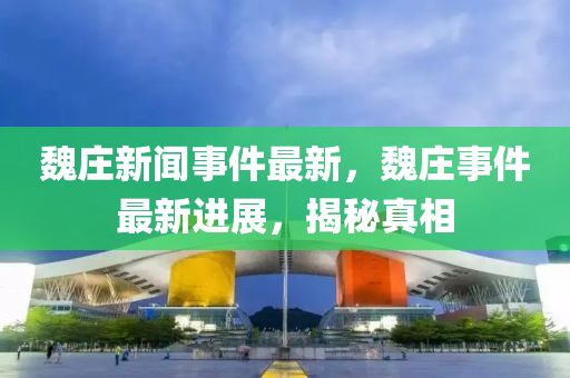 魏莊新聞事件最新，魏莊事件最新進(jìn)展，揭秘真相