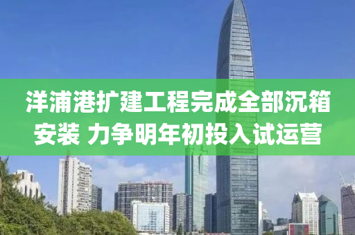 洋浦港擴(kuò)建工程完成全部沉箱安裝 力爭明年初投入試運(yùn)營