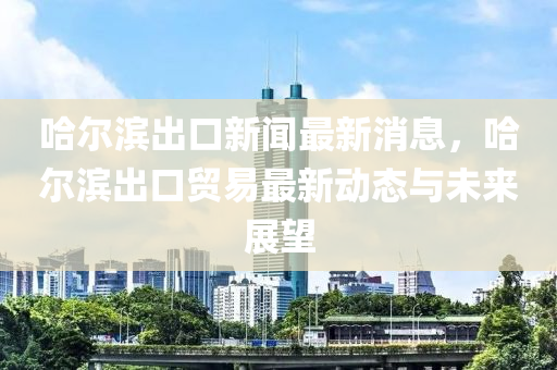哈爾濱出口新聞最新消息，哈爾濱出口貿(mào)易最新動態(tài)與未來展望