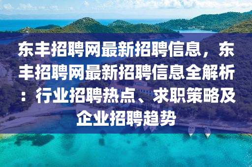 東豐招聘網(wǎng)最新招聘信息，東豐招聘網(wǎng)最新招聘信息全解析：行業(yè)招聘熱點(diǎn)、求職策略及企業(yè)招聘趨勢(shì)