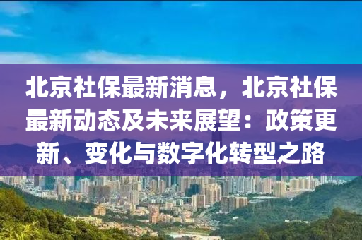 北京社保最新消息，北京社保最新動態(tài)及未來展望：政策更新、變化與數(shù)字化轉(zhuǎn)型之路