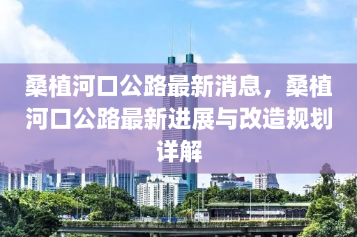 桑植河口公路最新消息，桑植河口公路最新進(jìn)展與改造規(guī)劃詳解