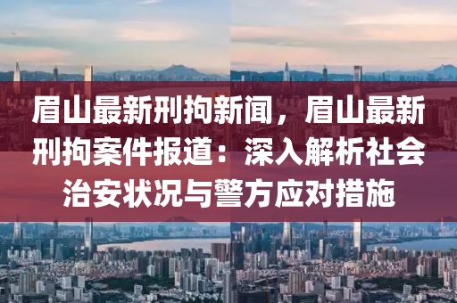 眉山最新刑拘新聞，眉山最新刑拘案件報(bào)道：深入解析社會(huì)治安狀況與警方應(yīng)對(duì)措施