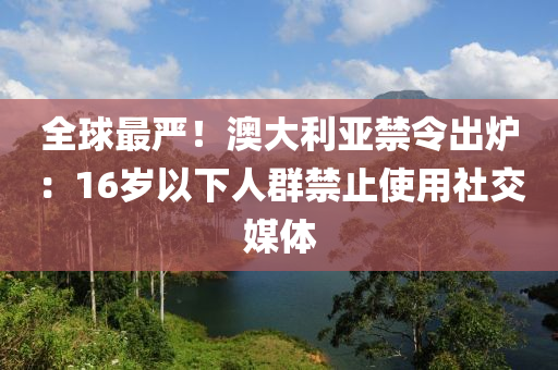全球最嚴！澳大利亞禁令出爐：16歲以下人群禁止使用社交媒體