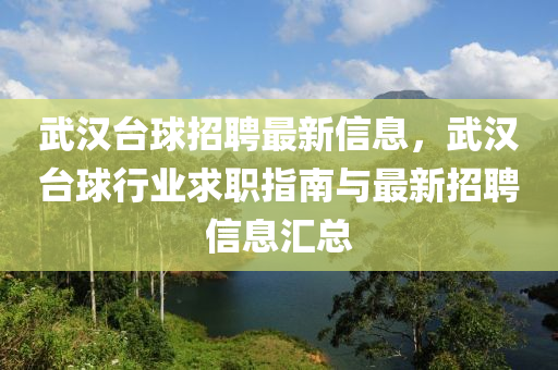武漢臺球招聘最新信息，武漢臺球行業(yè)求職指南與最新招聘信息匯總