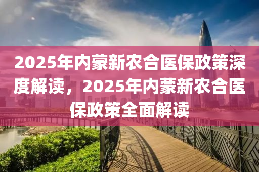 2025年內(nèi)蒙新農(nóng)合醫(yī)保政策深度解讀，2025年內(nèi)蒙新農(nóng)合醫(yī)保政策全面解讀
