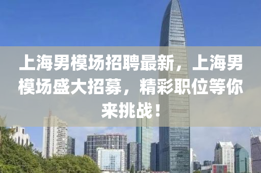 上海男模場(chǎng)招聘最新，上海男模場(chǎng)盛大招募，精彩職位等你來(lái)挑戰(zhàn)！