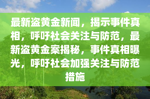 最新盜黃金新聞，揭示事件真相，呼吁社會關(guān)注與防范，最新盜黃金案揭秘，事件真相曝光，呼吁社會加強(qiáng)關(guān)注與防范措施