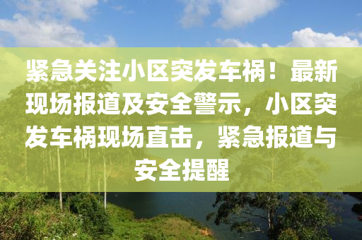 緊急關(guān)注小區(qū)突發(fā)車禍！最新現(xiàn)場報(bào)道及安全警示，小區(qū)突發(fā)車禍現(xiàn)場直擊，緊急報(bào)道與安全提醒