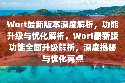 Wort最新版本深度解析，功能升級(jí)與優(yōu)化解析，Wort最新版功能全面升級(jí)解析，深度揭秘與優(yōu)化亮點(diǎn)