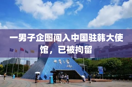 一男子企圖闖入中國駐韓大使館，已被拘留