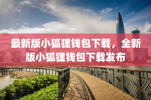 最新版小狐貍錢包下載，全新版小狐貍錢包下載發(fā)布