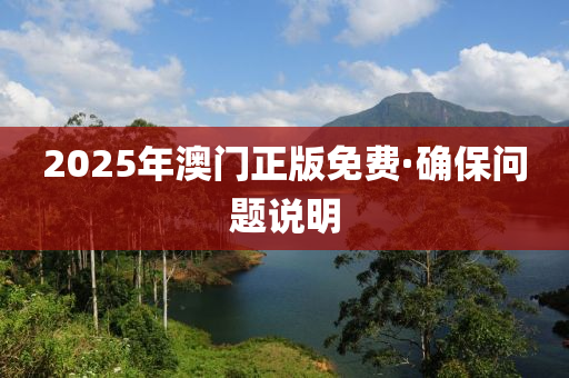 2025年澳門正版免費·確保問題說明