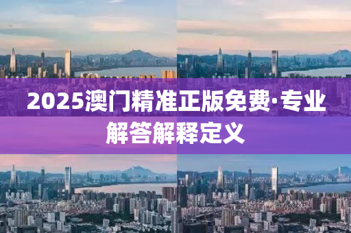 2025澳門精準正版免費·專業(yè)解答解釋定義