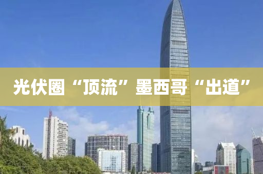 光伏圈“頂流”墨西哥“出道”