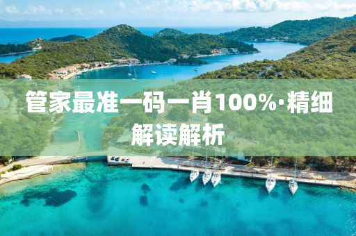 管家最準一碼一肖100%·精細解讀解析