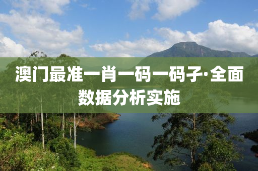 澳門(mén)最準(zhǔn)一肖一碼一碼孑·全面數(shù)據(jù)分析實(shí)施