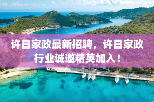 許昌家政最新招聘，許昌家政行業(yè)誠邀精英加入！