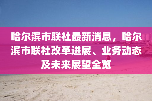哈爾濱市聯(lián)社最新消息，哈爾濱市聯(lián)社改革進(jìn)展、業(yè)務(wù)動(dòng)態(tài)及未來(lái)展望全覽