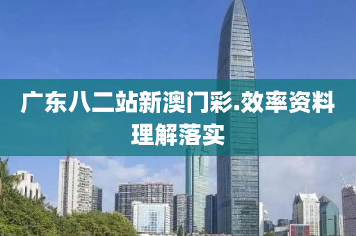 廣東八二站新澳門(mén)彩.效率資料理解落實(shí)