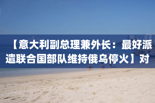 【意大利副總理兼外長(zhǎng)：最好派遣聯(lián)合國(guó)部隊(duì)維持俄烏停火】對(duì)