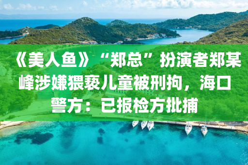 《美人魚》“鄭總”扮演者鄭某峰涉嫌猥褻兒童被刑拘，?？诰剑阂褕髾z方批捕