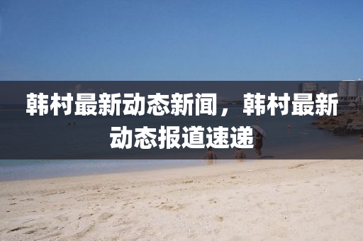 韓村最新動態(tài)新聞，韓村最新動態(tài)報道速遞